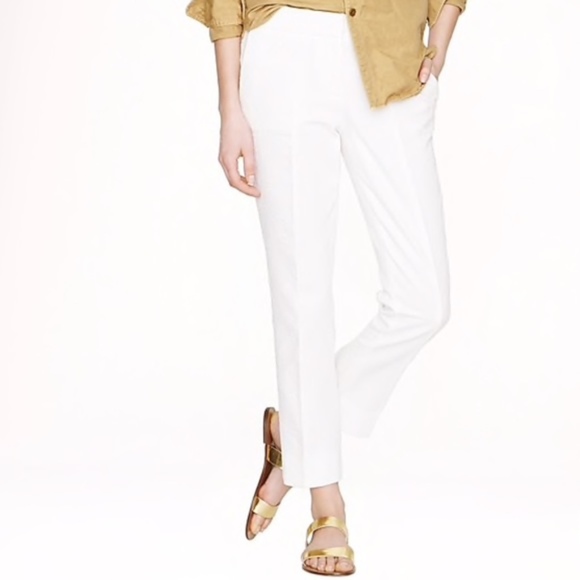 J.Crew campbell cropped white pants size 2 - Picture 1 of 6